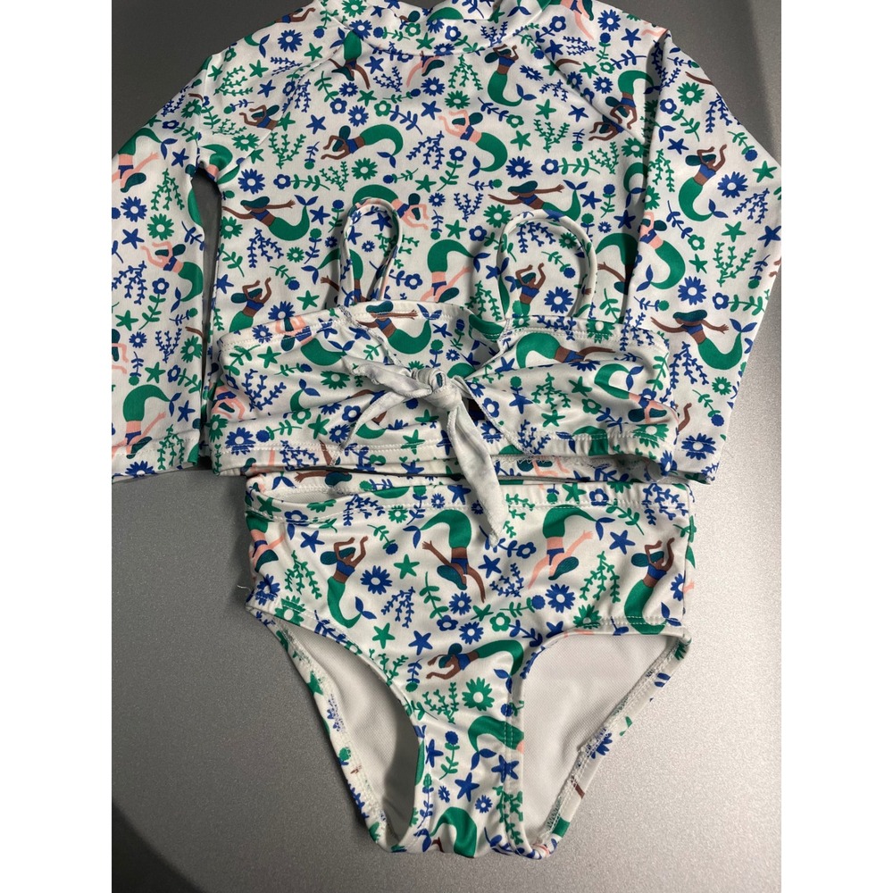 Lily & Dan Girls 3‎ Piece Mermaid Rash Guard Bikini Swimsuit Set 2T